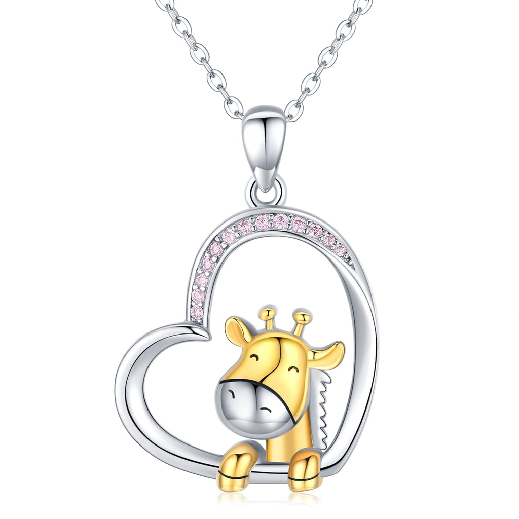 [Australia] - Giraffe Necklace 925 Sterling Silver Giraffe Pendant Necklace Cute Animal Jewellery Gifts for Women Teen Girls Daughter 