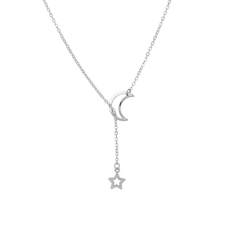 [Australia] - Necklace for Women Clavicle choker necklaces Personalised Moon Star Pendant Necklace Jewellery Gifts for Women 