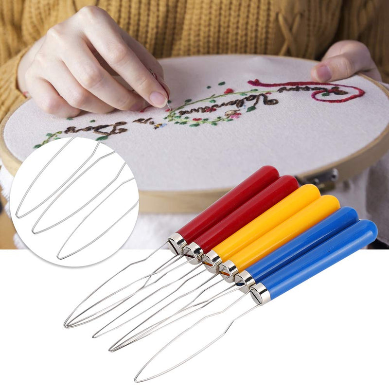 [Australia] - Grip Button Hook Helper Durable Sewing Embroidery Tools Wire Loop Button Hook, DIY Accessories Zipper Button Hook, for Home Tailoring 