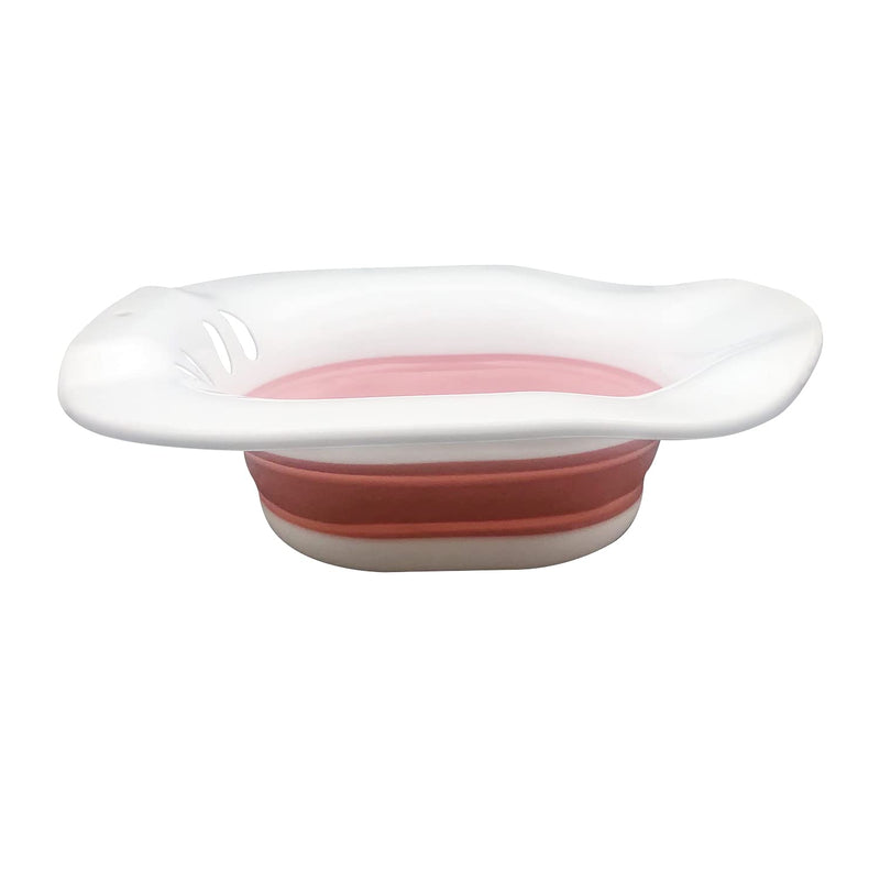 [Australia] - Funmi Foldable Sitz Bath for Toilet & Bidet for Use Over Toilet - Yoni Steam Seat Fits Universal Toilets and Commode - Collapsible Sitz Bath - Pink 