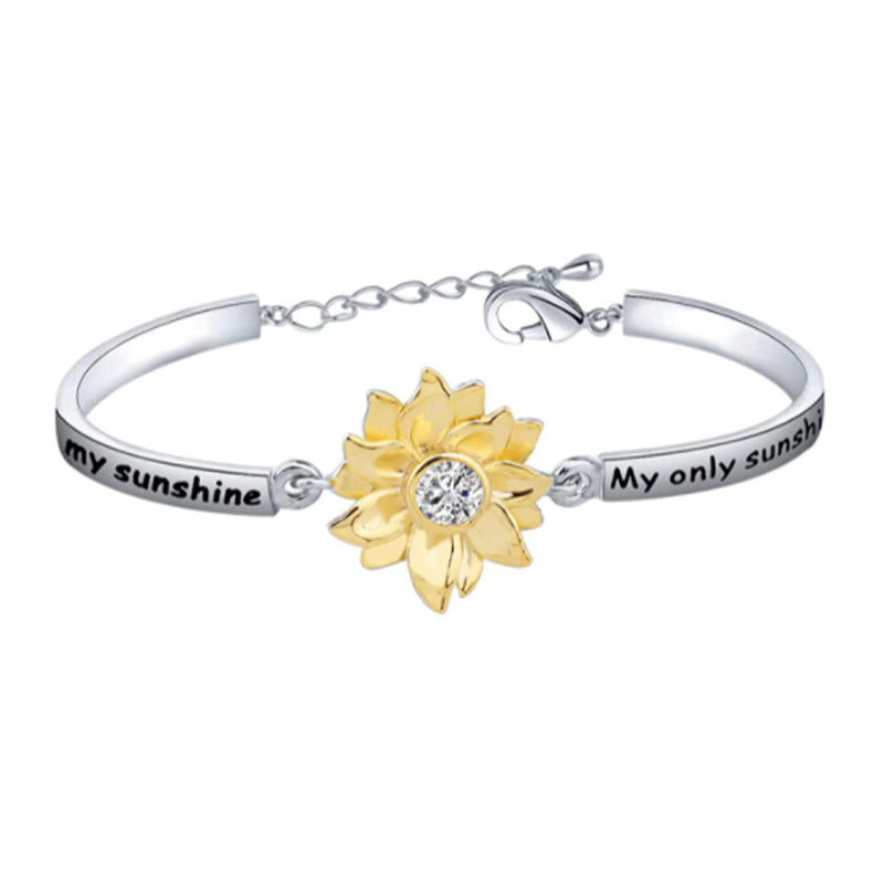 [Australia] - You Are My Sunshine Zircon Bracelet Sun Jewelry Sunshine Bracelet Girlfriend Gift, Fiance Mother Daughter Sunshine Jewelry Sunshine Br S EU 
