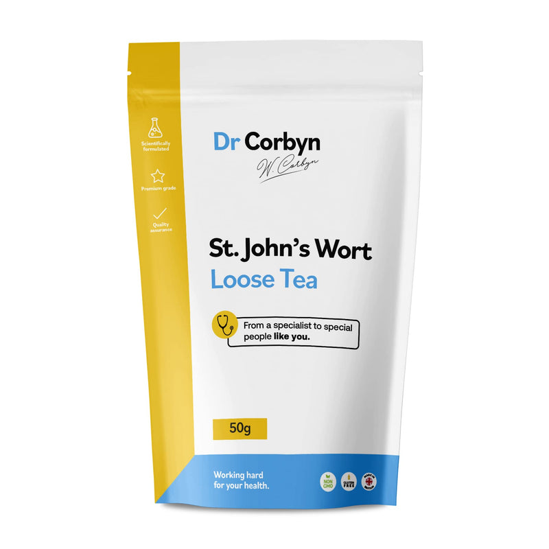 [Australia] - Dr Corbyn St. John's Wort Loose Tea | Hypericum Perforatum Tea Infusion | Dried St. John's Wort Herb | 100% Pure & Natural Hypericum Tea (50g) 50 g (Pack of 1) 