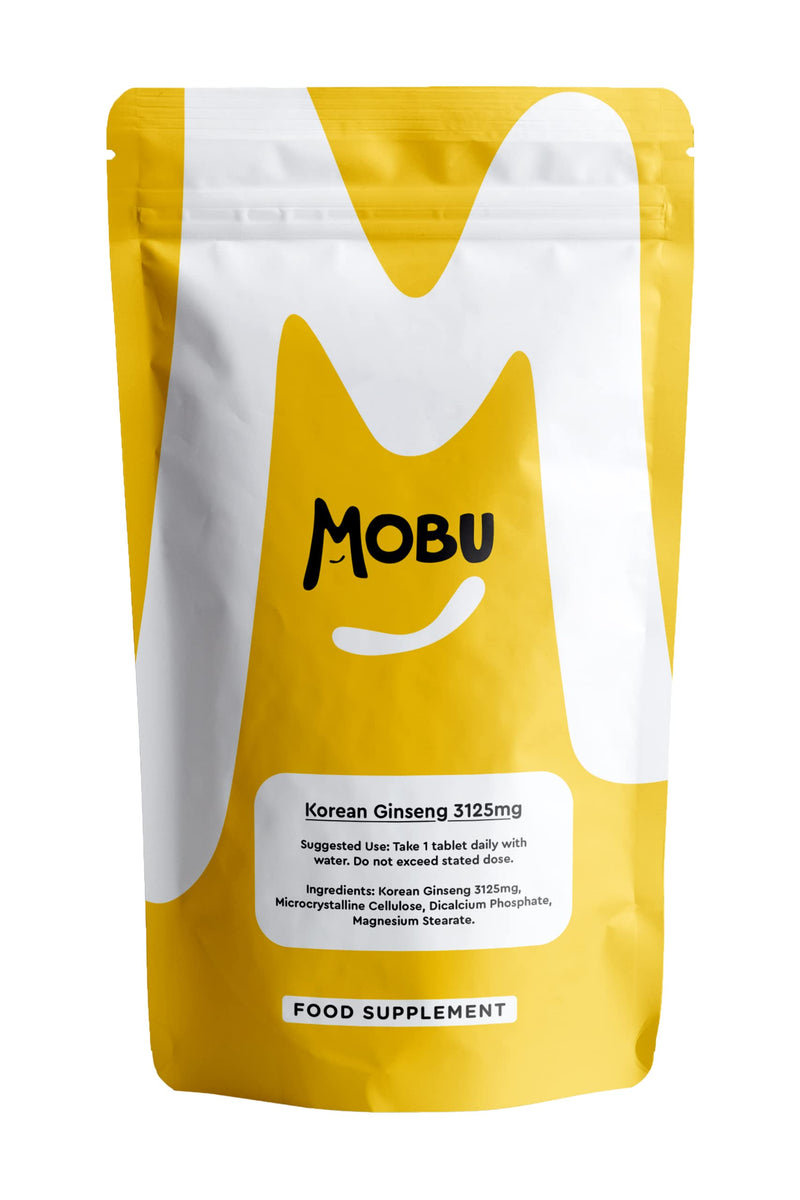 [Australia] - Korean Ginseng Max 3125mg 120 Tablets | High Strength Panax Ginseng | Cognitive Health & Endurance | GMP Approved | Vegan Letterbox Friendly | MOBU UK 