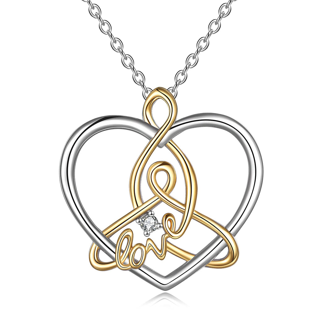 [Australia] - YFN Celtic Knot Necklace Sterling Silver Love Heart Triquetra Irish Celtics Pendant Jewellery Gifts for Women Girls 
