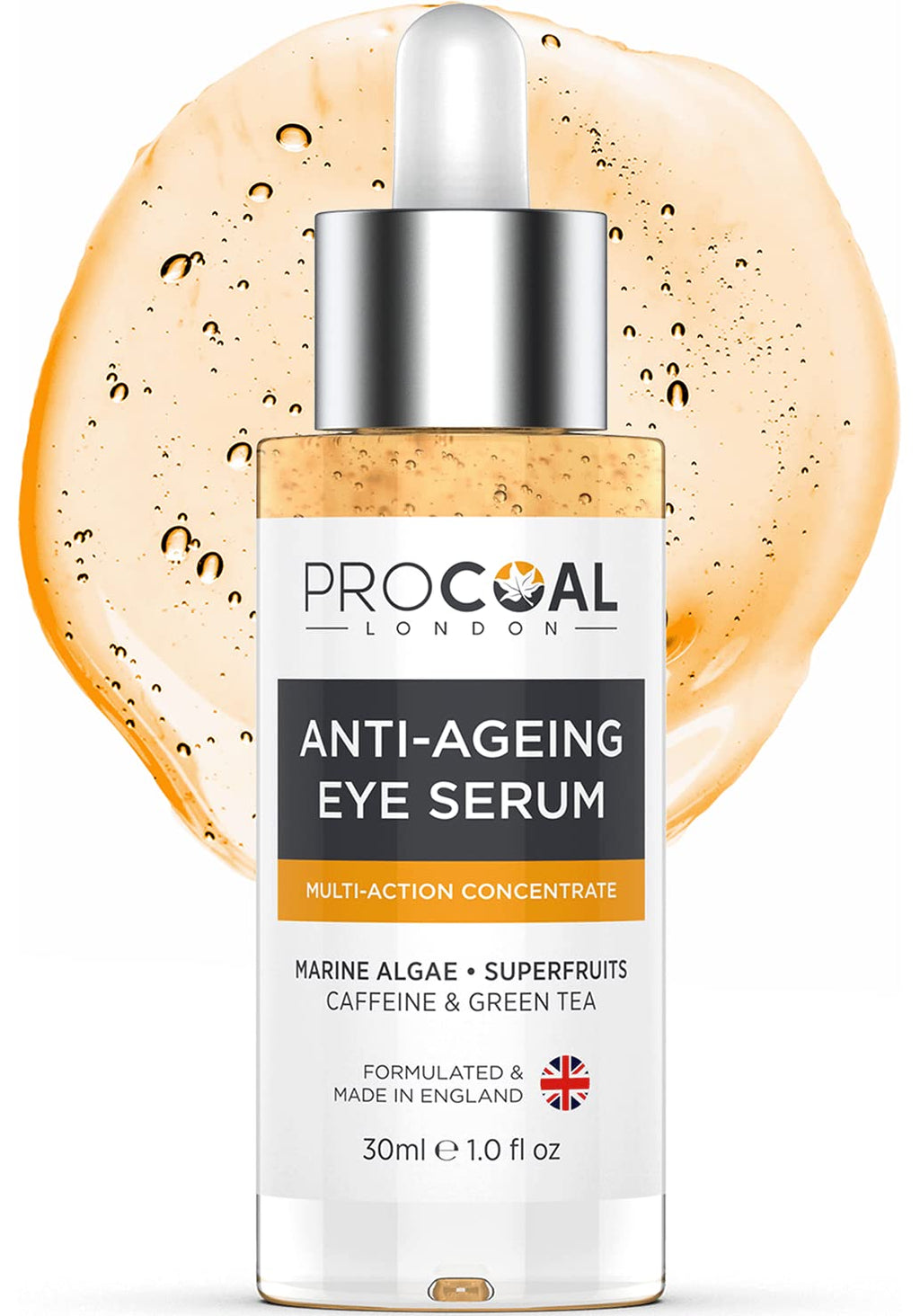 [Australia] - NEW Anti-ageing Eye Serum 30ml by Procoal - Eye Cream Anti Aging, Puffiness, Under Eye Circles & Wrinkles with Marine Algae, Caffeine & Green Tea, Vegan, Made in UK 