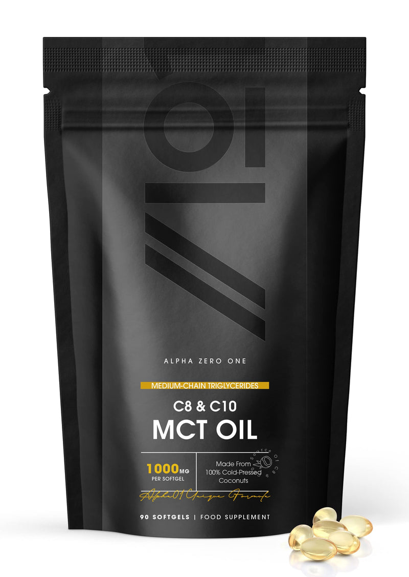 [Australia] - Keto MCT Oil 1000mg - Medium Chain Triglycerides – Made from Coconuts – Source of C8 + C10 – Non GMO, Keto, Halal – 90 Softgels 