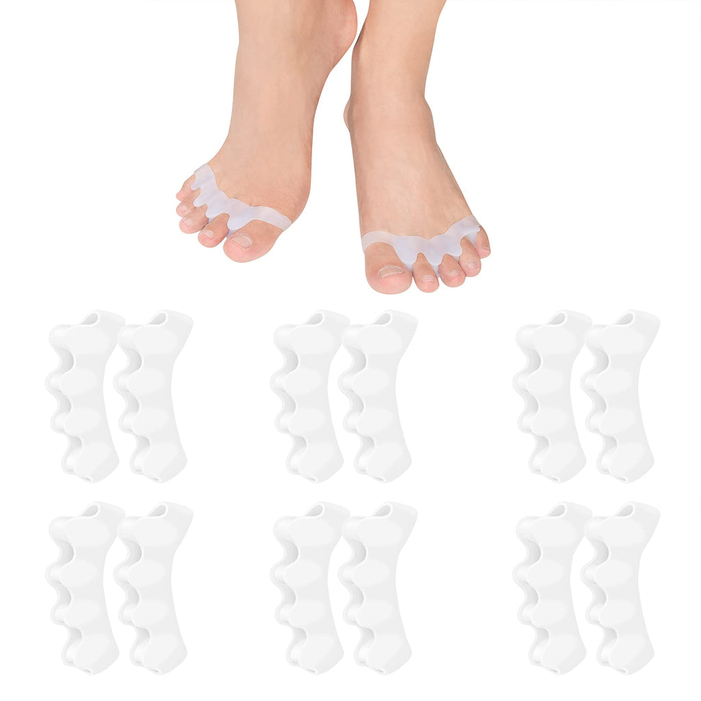 [Australia] - TONITTO 6Pairs Toe Separators for Bent Toes Curled Toes, Soft Toe Straightener Toe Spacers Prevents Overlapping Toes 