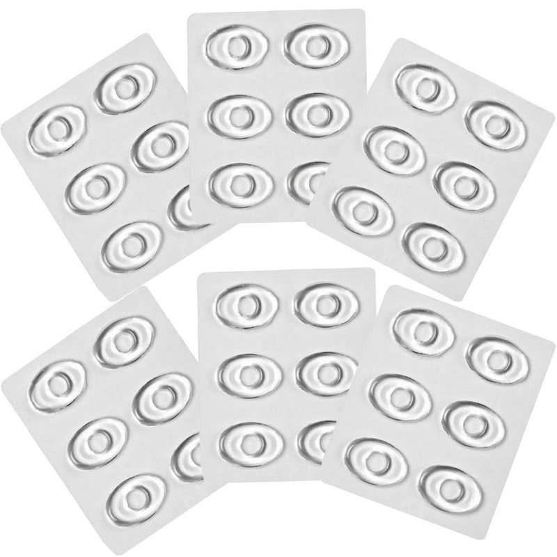 [Australia] - 6 Sheets Clear Oval Foot Gel Cushions,Self-Adhesive Gel Pain Relief Rings Foot Care Protector,for Foot Care T Medium 