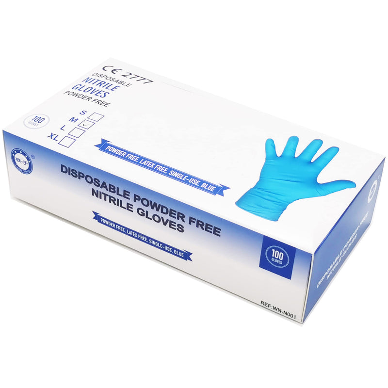 [Australia] - Nitrile Gloves Disposable Powder Free Premium Blue | Medical, tattoo parlours, food handling, cosmetics, industrial, general health & safety etc L (Pack of 100) 