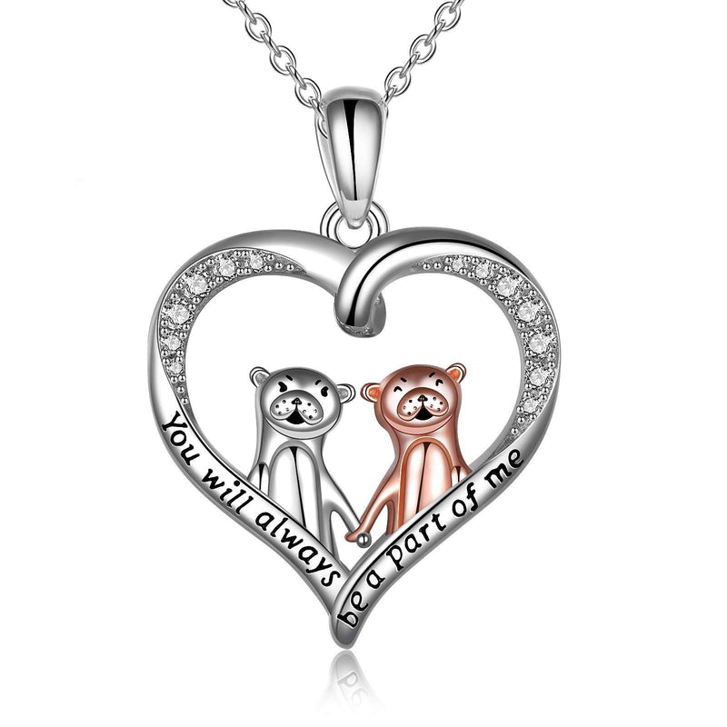 [Australia] - YAFEINI Otter Gifts Sterling Silver Otter Pendant Necklace Otter Gifts for Women Girls 