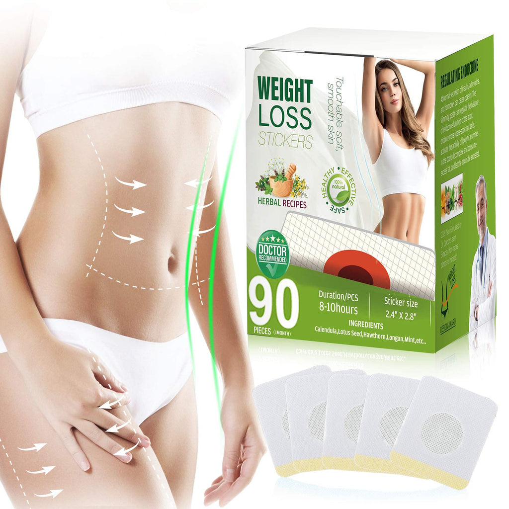 [Australia] - Weight Loss Patches, 90 Pcs Fat Burning Sticker for Beer Belly, Buckets Waist, Waist Abdominal Fat, Quick Slimming 90 Count (Pack of 1) 