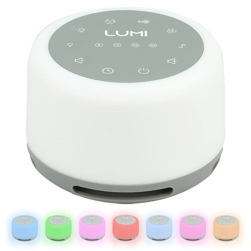 [Australia] - LUMI | White Noise Machine | Sound Machine with 7 Colour Night Light | White Noise Machine Baby | 24 Sounds | Anxiety Relief | Baby Sleep Aid | White Noise Machines For Adults & Children 