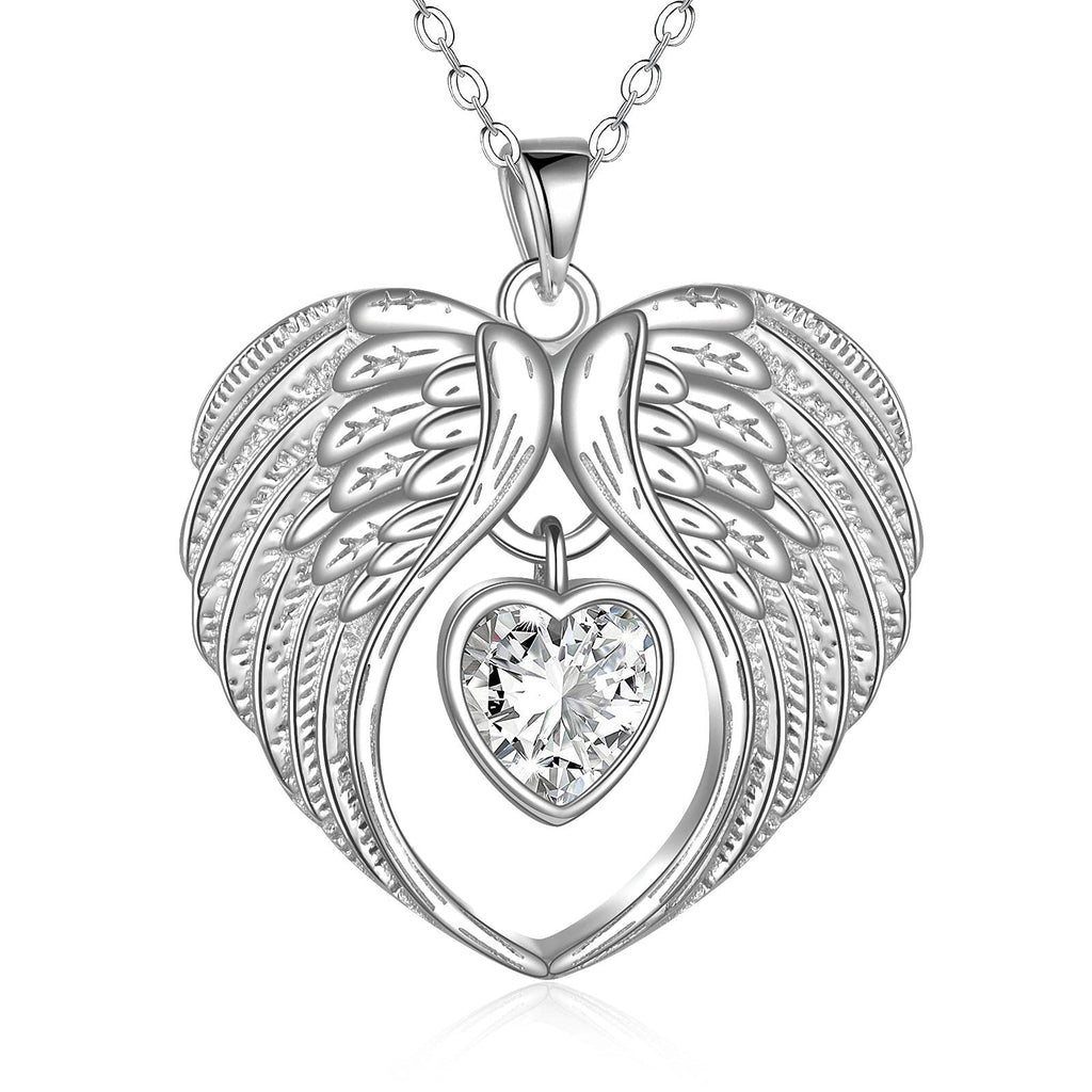 [Australia] - VONALA Angel Wings Necklace 925 Sterling Silver Guardian Angel Wings Jewellery Gifts for Women Angle Wings 