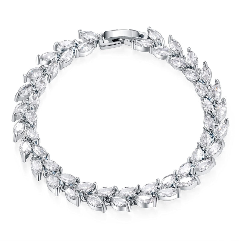 [Australia] - Bracelet Gifts for Women, 925 Sterling Silver Tennis Bracelet with AAA+Cubic Zirconia, Hypoallergenic Endless Bangle Bracelet Jewelry Gift for Girls 
