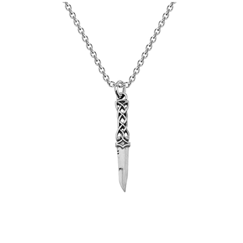 [Australia] - Outlander Inspired Jewelry Silver Celtic Dagger Necklace Scottish Pendant Necklace Scotland Jewelry Dagger N EU 