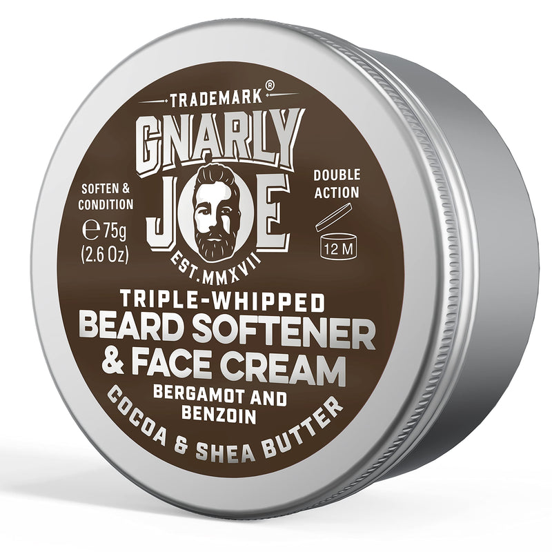 [Australia] - Gnarly Joe Beard Softener and Face Cream. Triple-Whipped Cocoa and Shea Butter. Leave-In Overnight. 75 ml (Bergamot and Benzoin, 75 ml) Bergamot and Benzoin 75 ml (Pack of 1) 