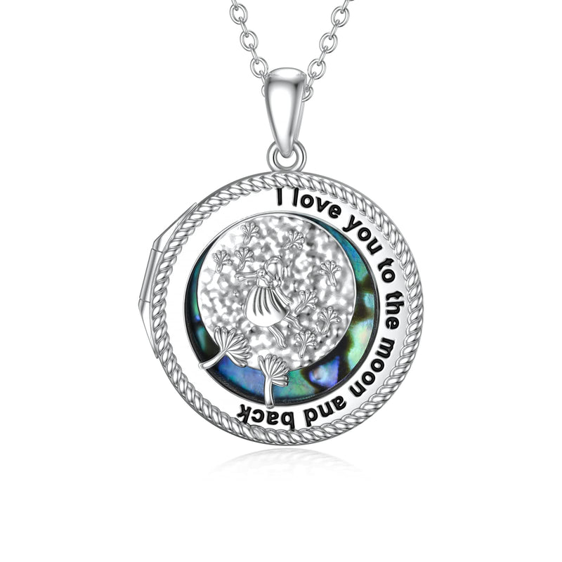 [Australia] - Sterling Silver Dandelion Locket Necklace for Women Dandelion Wish Jewellery Gifts for Mother Grandma and Girls 
