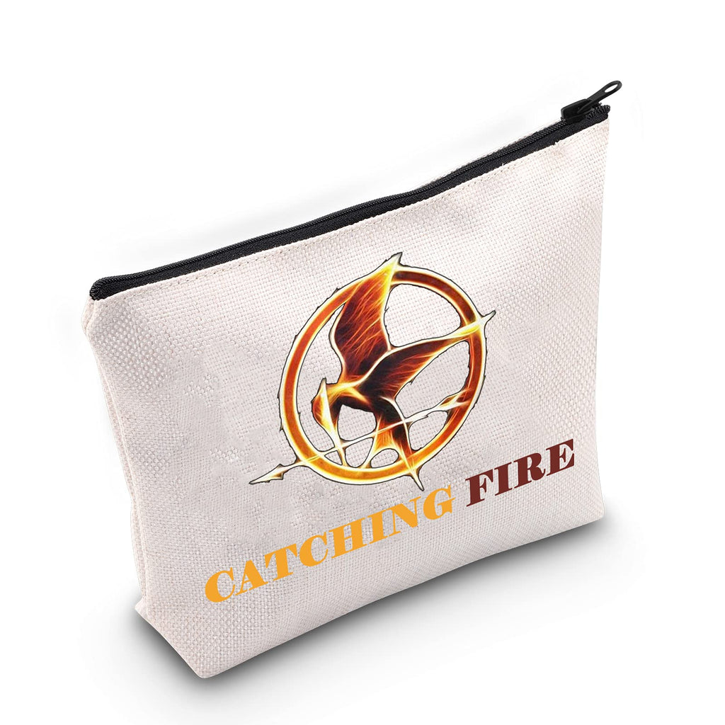 [Australia] - LEVLO The Hunger Games Cosmetic Bag Hunger Games Fans Gift Catching Fire Makeup Zipper Pouch Bag For Women Girls, Catching Fire, 