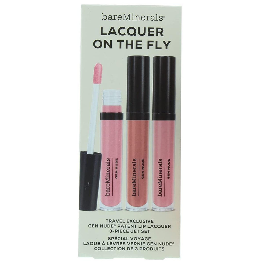 [Australia] - bareMinerals Gen Nude LIP LAQUER TRIO Boxed Set of 3 Lip Glosses - Can't Even + Dahling + Major (FULL SIZE 3.7ml each ) 