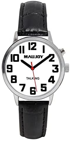 [Australia] - MAUJOY Quality Clear and Loud Voice Ladies English Talking Watch Speaks the Time and Date or alarm time for Elderly, Impaired Sight or Blind 341 
