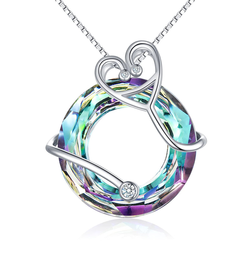 [Australia] - TOUPOP Stethoscope Jewellry Nurse Gifts for Women s925 Sterling Silver Doctor Nursing Themed Necklace with Crystal Jewellery Gifts for Women Student Nurse Purple Crystal 