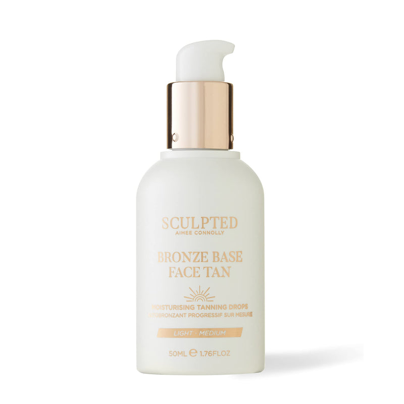 [Australia] - Sculpted Bronze Base Hydrating Self Tanning Cream for your Face with Vitamin E in Pump Bottle - 50ml (Light Medium) 