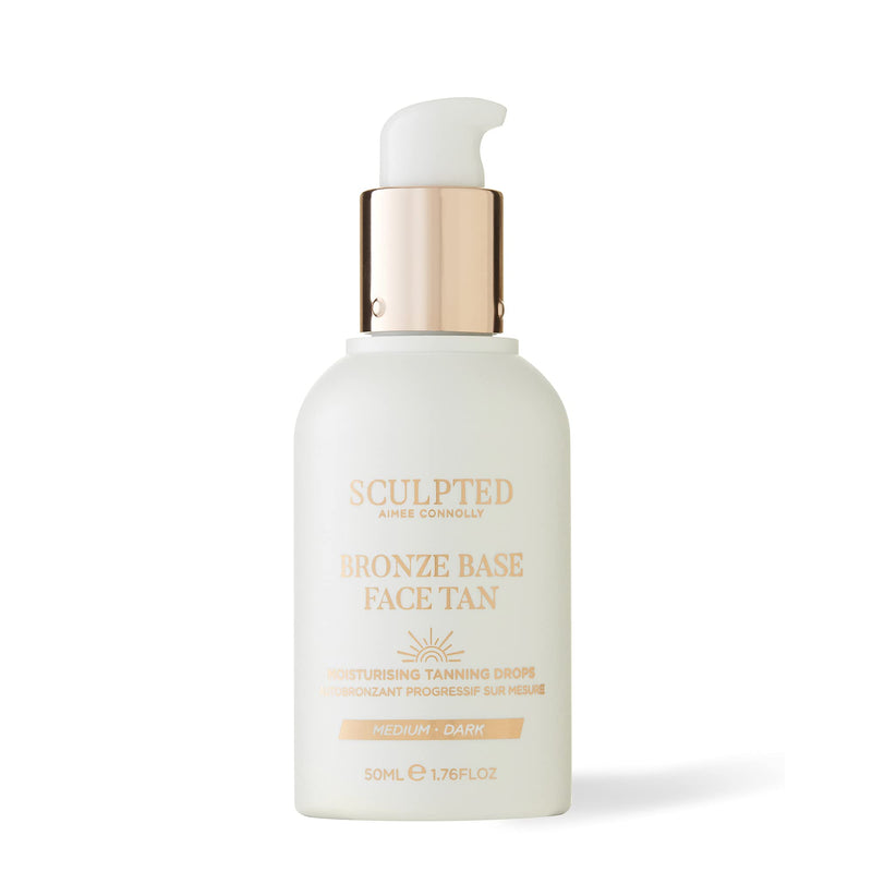 [Australia] - Sculpted Bronze Base Hydrating Self Tanning Cream for your Face with Vitamin E in Pump Bottle - 50ml (Medium Dark) 