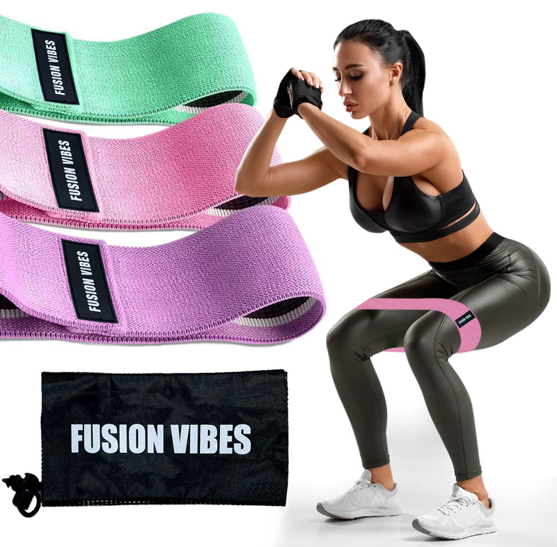 [Australia] - Premium Resistance Bands, Legs and Butt, Non-Slip Booty Bands, Glute Bands, Fabric Resistance Bands, Workout Fitness Bands for Hips & Women/Men/Beginners/Yoga, Athletes Strength Training, Fitness A 