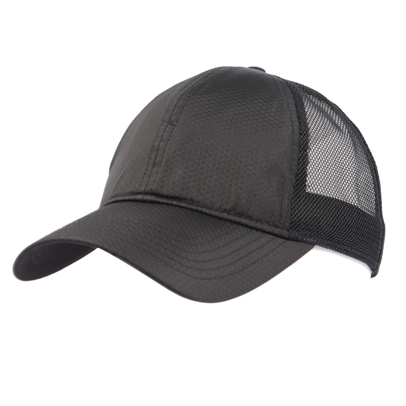 [Australia] - Zylioo Large Quick Dry Trucker Cap Hat XXL Lightweight Breathable Running Caps Extra Big Mesh Low Profile Baseball Cap Adjustable Sport Hats Fit Head 21.5"-25.5" Black One Size 