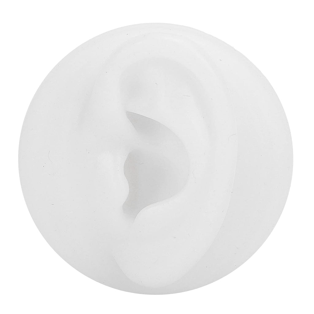 [Australia] - Ear Model Soft Silicone, Silicone Ear Model Ear Acupuncture Practice Model, Reusable Simulation Ear Display Model, White (Left) Left 