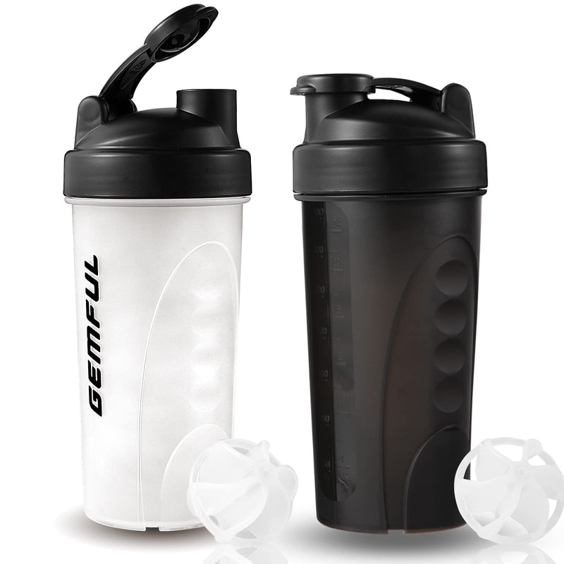 [Australia] - Shaker Bottle for Protein Mixes BPA-Free Leak Proof Smothies Mixer Water Cups 2 Pack 