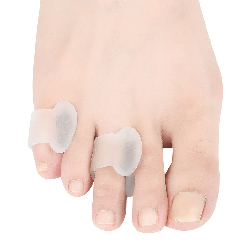 [Australia] - Gel Toe Separators, Pinky Toe Protector Spreader Small Silicone Toe Spacers, Cushions for Curled Overlapping Separate Toe Correct(Translucency Colour) 