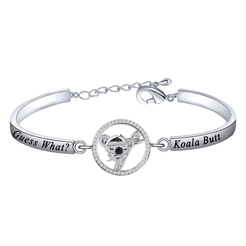 [Australia] - Koala in Tree Australian Animals Gift Koala Lovers Gift Guess What Koala Butt Bracelet Animal Lover Gifts Koala Butt -Br EU 