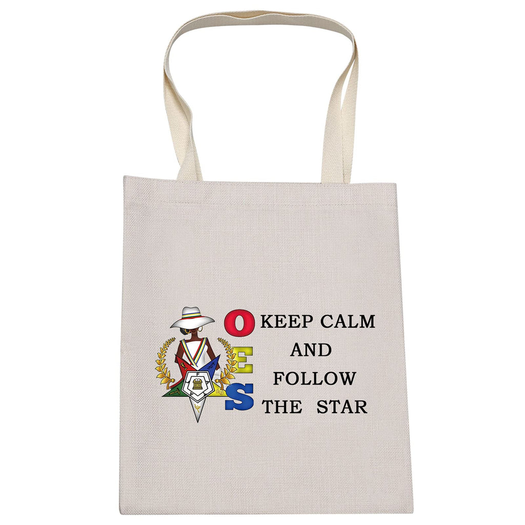 [Australia] - LEVLO Order of The Eastern Star Sorority Cosmetic Make Up Bag OES Sorority Gift Keep Calm And Follow The Star Makeup Zipper Pouch Bag For Women Girls, Follow The Star Tote, 