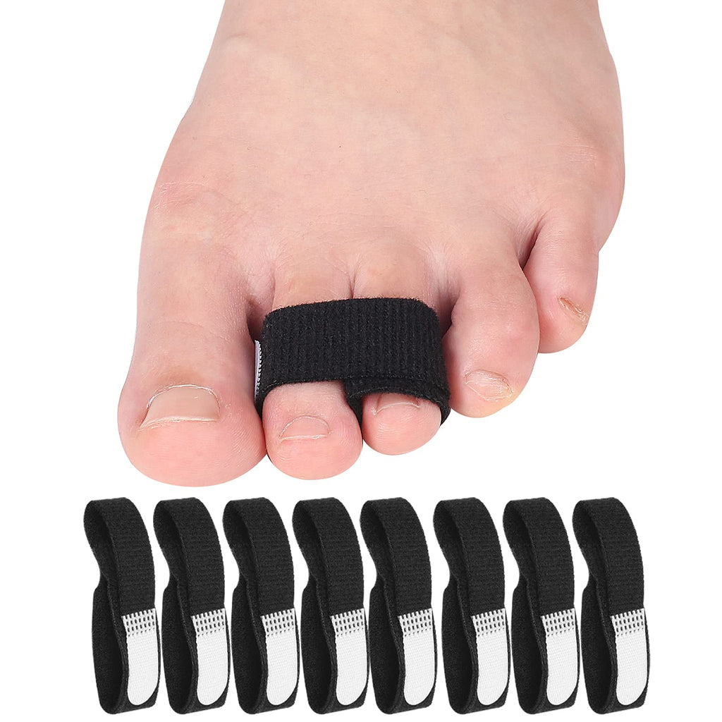 [Australia] - 8 Pieces Toe Splint Wraps Non Slip Hammer Toe Straightener for Broken Toe, Crooked, Overlapped, and Hammer Toes-Women and Men 