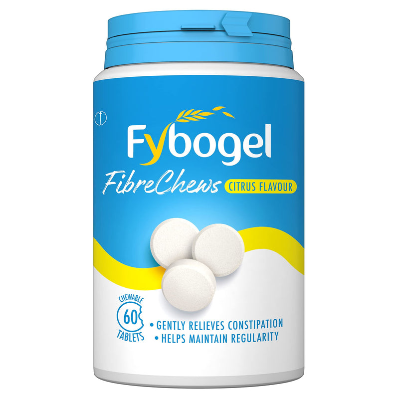 [Australia] - Fybogel Fibre Chews, Citrus Flavour for Constipation Relief, Chewable Fibre Tablets, 60 Tablets 