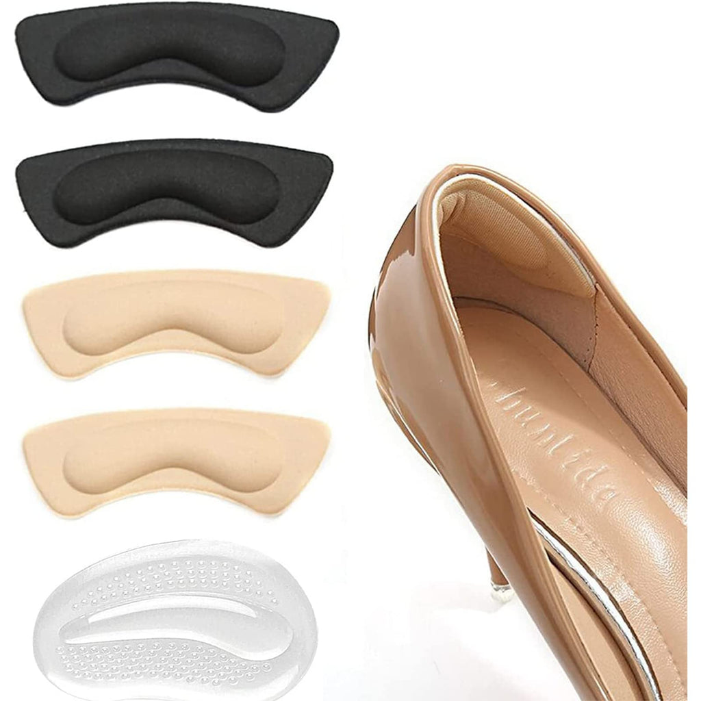 [Australia] - 5 Pairs Heel Grips for Ladies Shoes, Heel Grip Liner Self-Adhesive Heel Cushion Pads Foot Care Protector Shoe Insoles Stickers for Women Men 