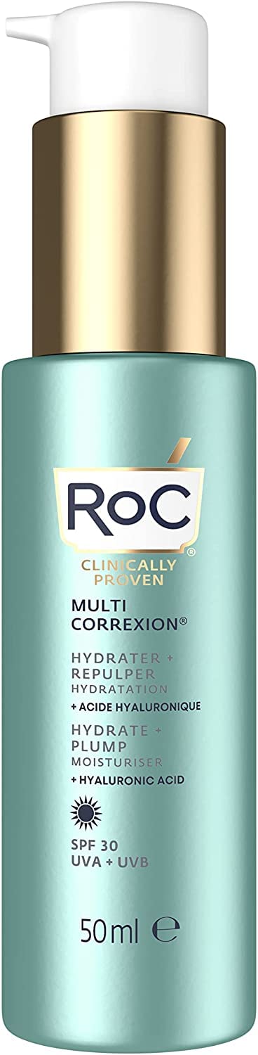 [Australia] - RoC - Multi Correxion Hydrate + Plump Moisturiser SPF30 - Anti-Wrinkle Treatment - UVA/B Protection - with Hyaluronic Acid - 50ML 