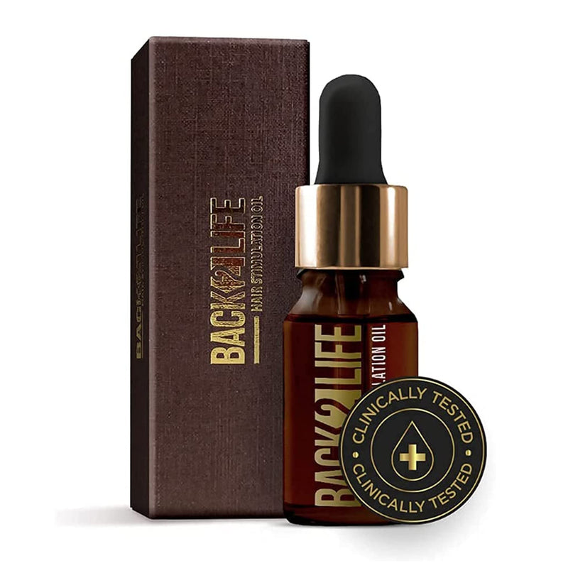 [Australia] - Back2Life 100% Natural Hair Stimulation & Beard Growth Oil-Get Rid of Patchy Beards & Hair-Beard serum to Moisturise, Hydrate & Condition-Repair & Rebalance Your Scalp & Regrow your Head & Beard Hair 