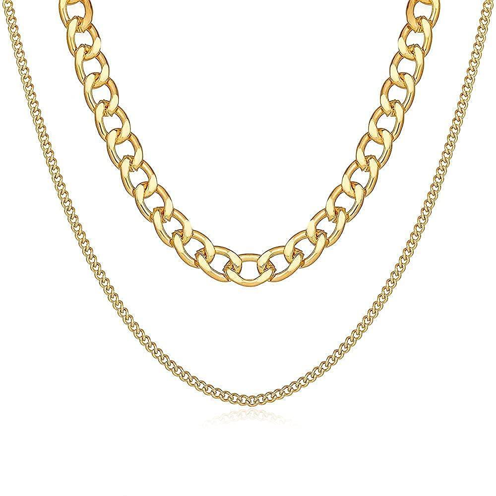 [Australia] - Layered Boho Necklace Chain Clavicle Choker Necklace Infinity Necklace Chain Jewelry for Women and Girls (2MiChain250) 2MiChain250 