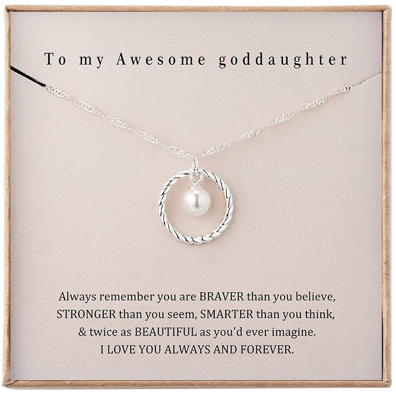 [Australia] - Goddaughter Gifts from Godmother Sterling Silver Necklace for Goddaughter Birthday Gifts Christmas Gifts for Goddaughter 