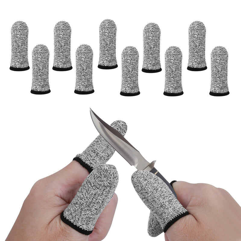 [Australia] - Molain Finger Cots Cut Resistant Protection, 10 Pieces Reusable Finger Thumb for Work,Kitchen,Garden,Sculpture 