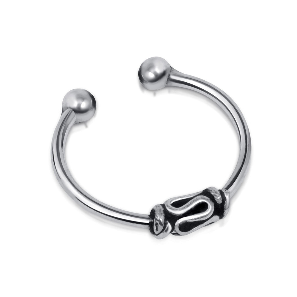 [Australia] - Amberta Unisex 925 Sterling Silver Bali Cuff Earring Twist Wire Pattern 