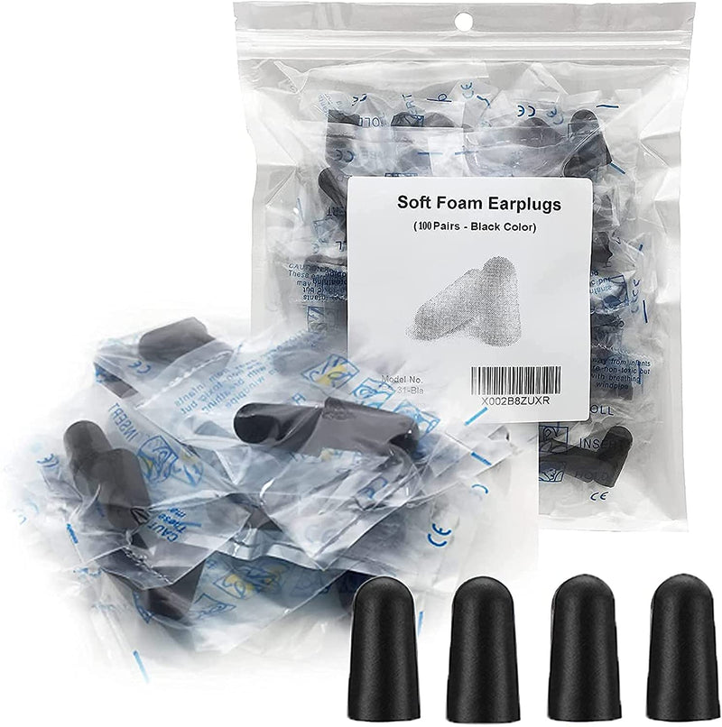 [Australia] - 100 Pairs Ear Plugs for Sleeping Noise Cancelling Earplugs Ultra Soft Foam Ear Plugs for Sleep Reusable Earplugs for Noise Cancel 100 Pair (Pack of 1) 