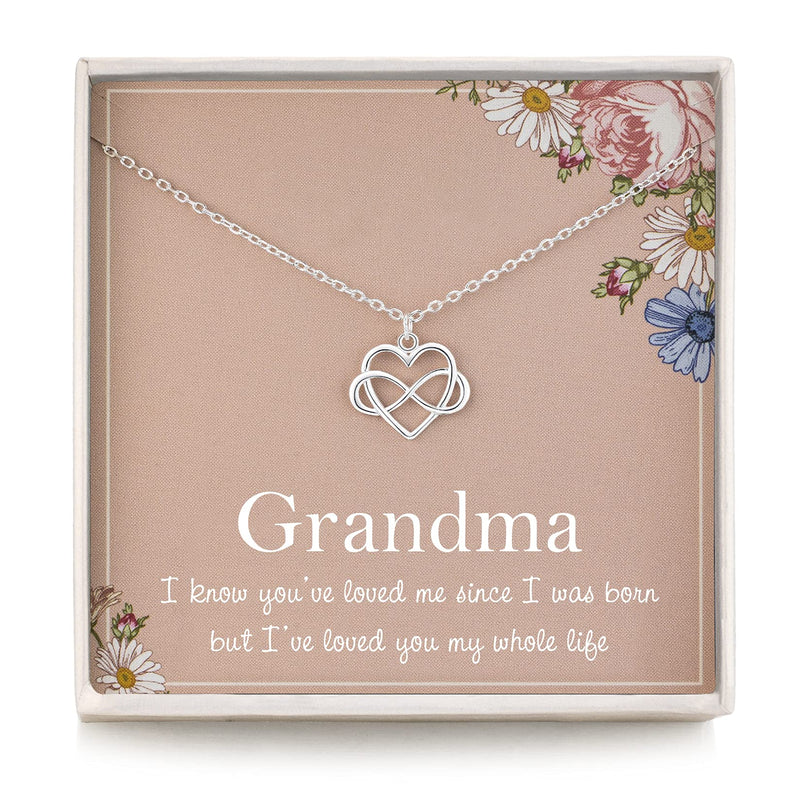[Australia] - RareLove Grandma Gifts,Grandma 925 Sterling Silver Infinity Heart Pendant Necklace Jewellery for Women, Grandmother Gifts from Granddaughter,Birthday Gifts 