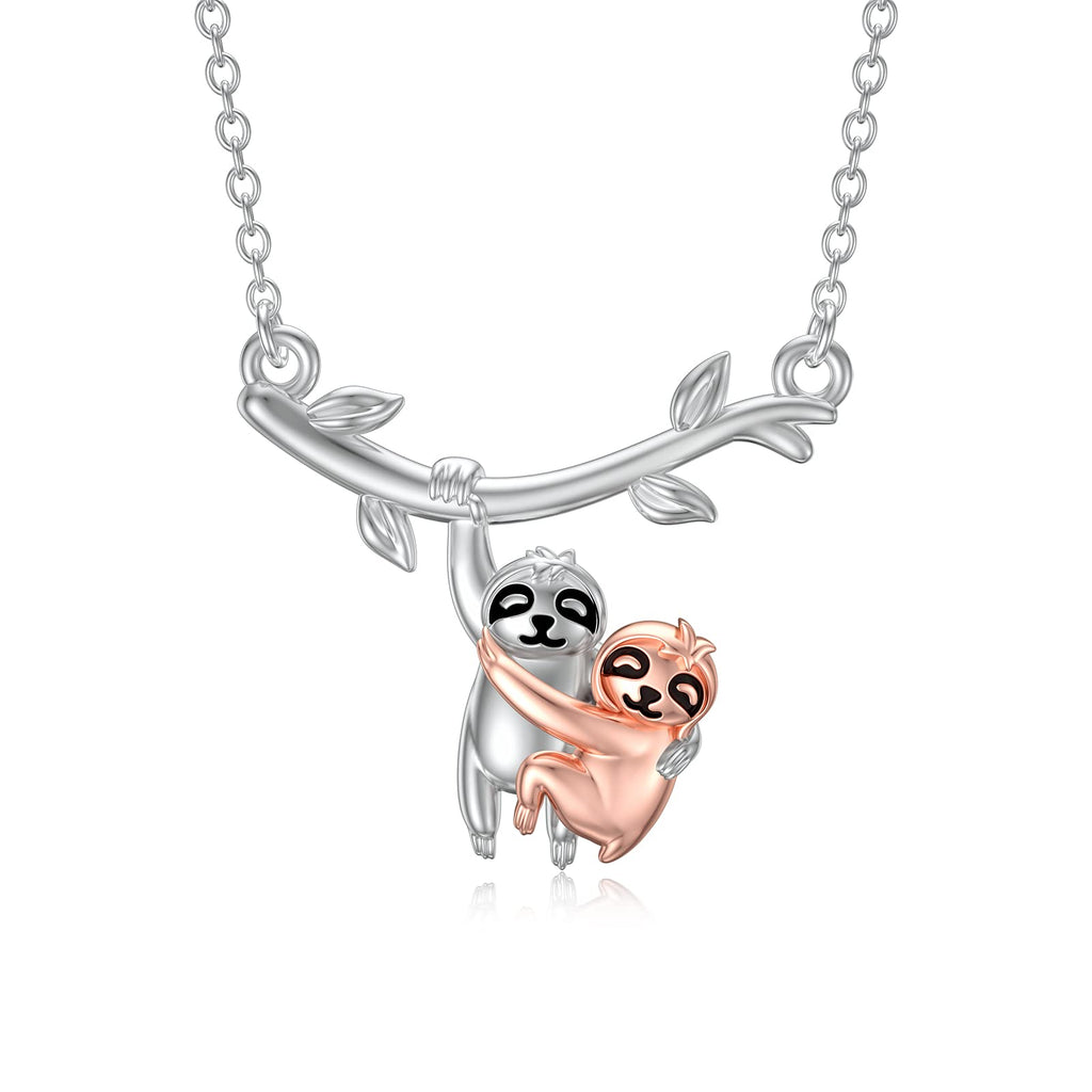[Australia] - Sloth Pendant Necklace S925 Sterling Silver Cute Animal Pendant Jewellery Gifts for Women Girls Girlfriend 