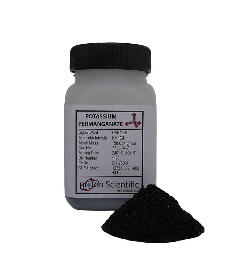 [Australia] - 50g Potassium Permanganate I 99% Pure | 50g 100g 250g Pots | High Quality | Very Fine Grade | Purple Crystals | 50g Screw Cap 