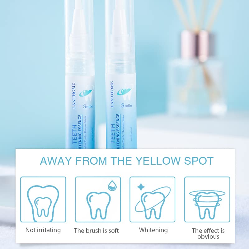 [Australia] - Allure Teeth Whitening Gel Pen - Non Peroxide, Safe for Enamel, White Bright Smile removes Stains - 4ml, 19g 