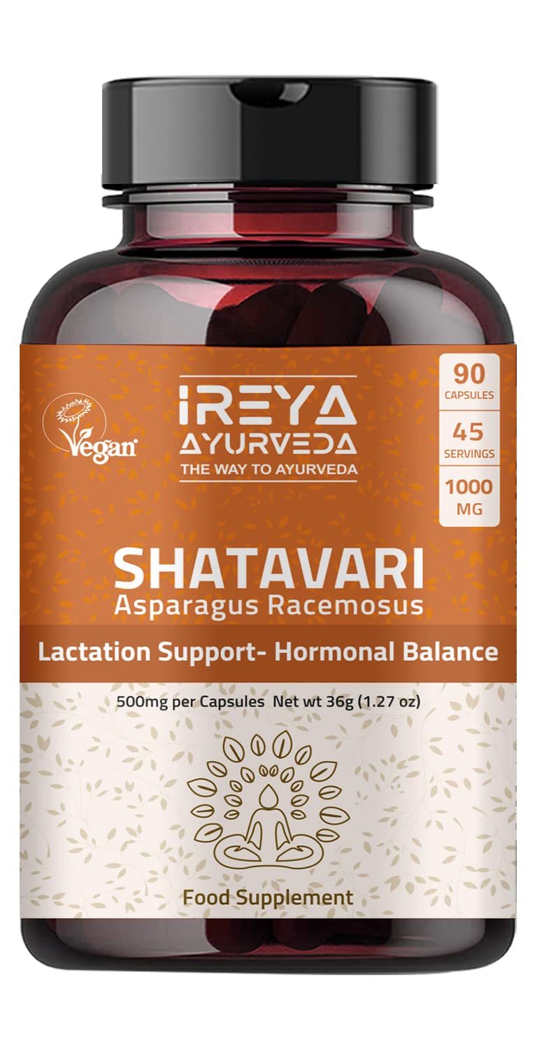 [Australia] - Shatavari Capsules for Women | Female Balance Herbal Supplement | Made with Organic Shatavari Root | Non-GMO, Gluten Free, 1000mg, 60 Vegan Caps 