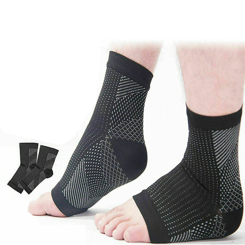 [Australia] - Xample® Plantar Fasciitis Socks (One Pairs) Compression Foot Sleeves Ankle Brace w/Arch Support Pain Relief for Men & Women - Improve Circulation (Large) 